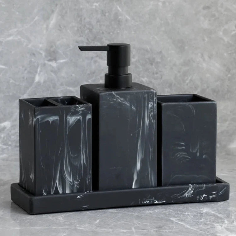 Acessórios de Banheiro com Efeito Mármore