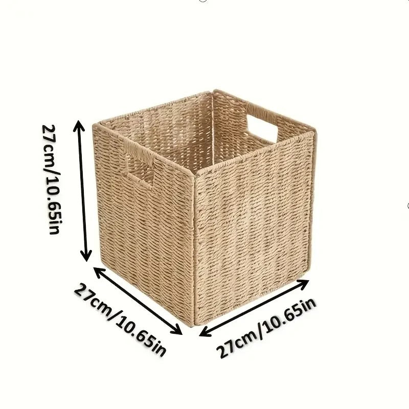 Cesta Organizadora de Roupas em Vime