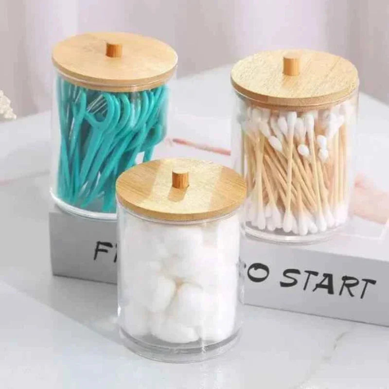 Porta Cotonete e Algodão para Banheiro Lunea