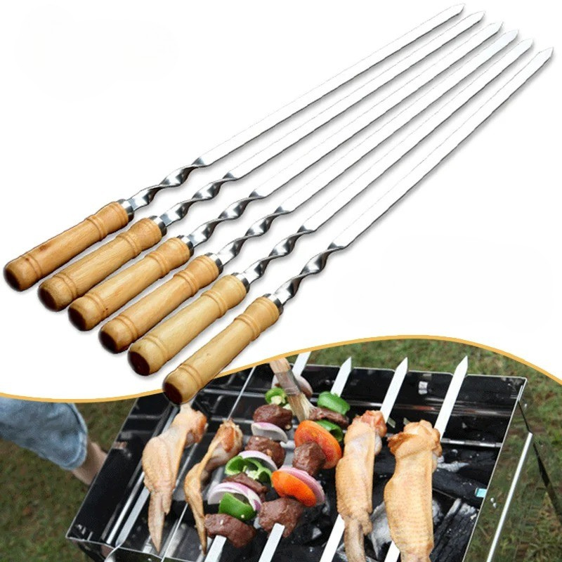 Kit Espetos Churrasco Aço Inox